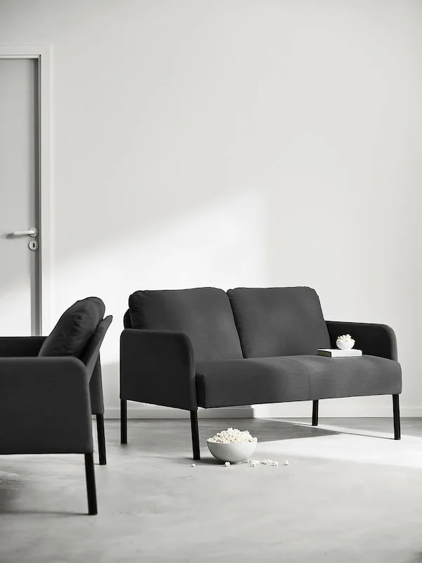  GLOSTAD Sofa: The GLOSTAD Sofa is a modern and affordable sofa that has a clean and minimalist design
